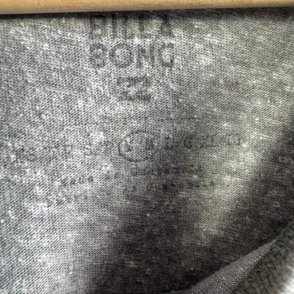 Billabong Graphic Tee Gray Medium – Retro Mountain Sunset Adventure T-Shirt - Picture 4 of 4